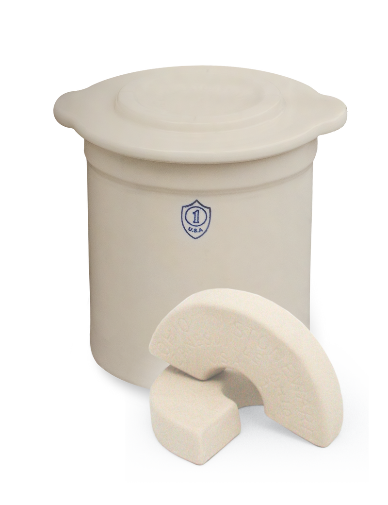 Preserving Crock ~ 1 Gallon Starter Kit [Boxed]