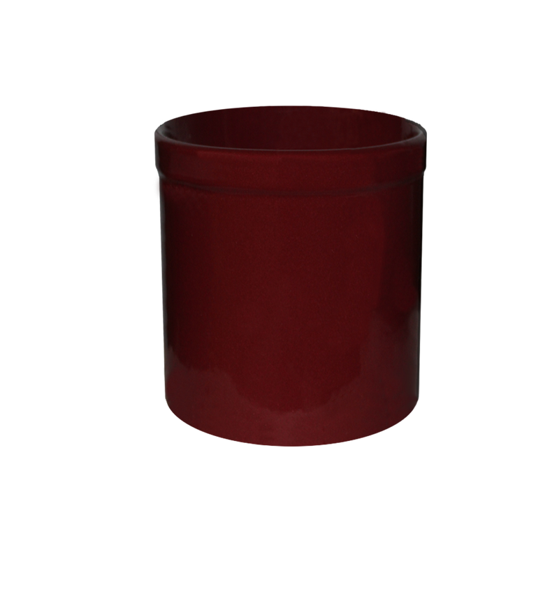 Utility Crock ~ 2 Quart High - Burgundy