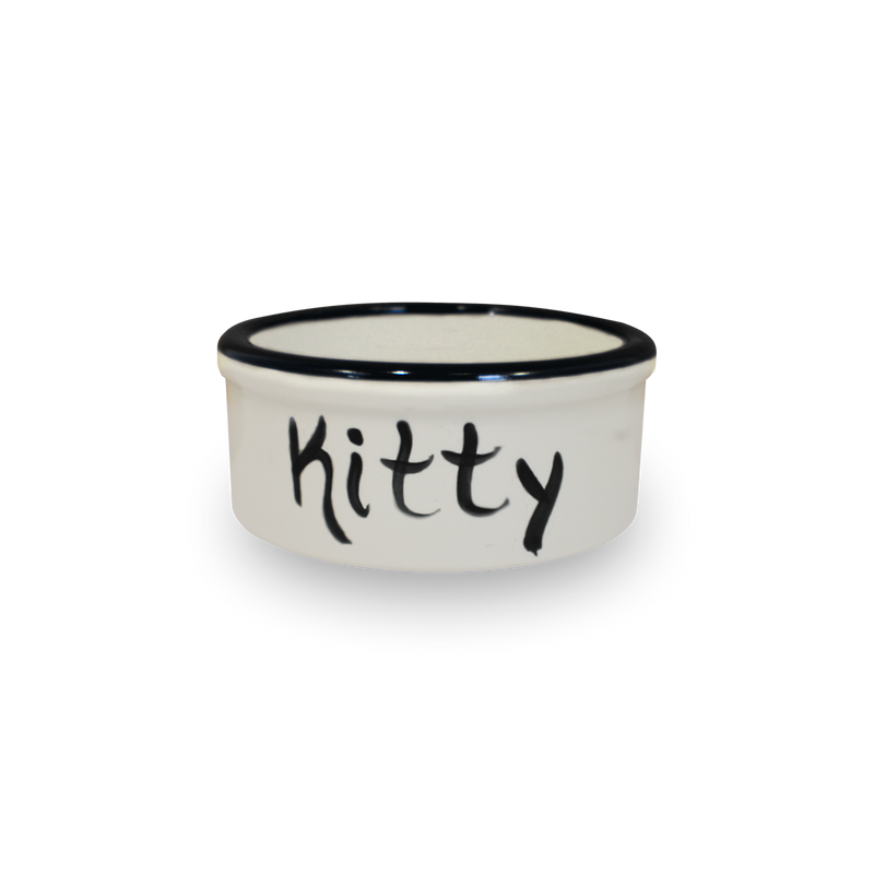 5" Hand-Painted Kitty Bowl [Rear View] ~ Name Will Be Painted In the Place of "Kitty"