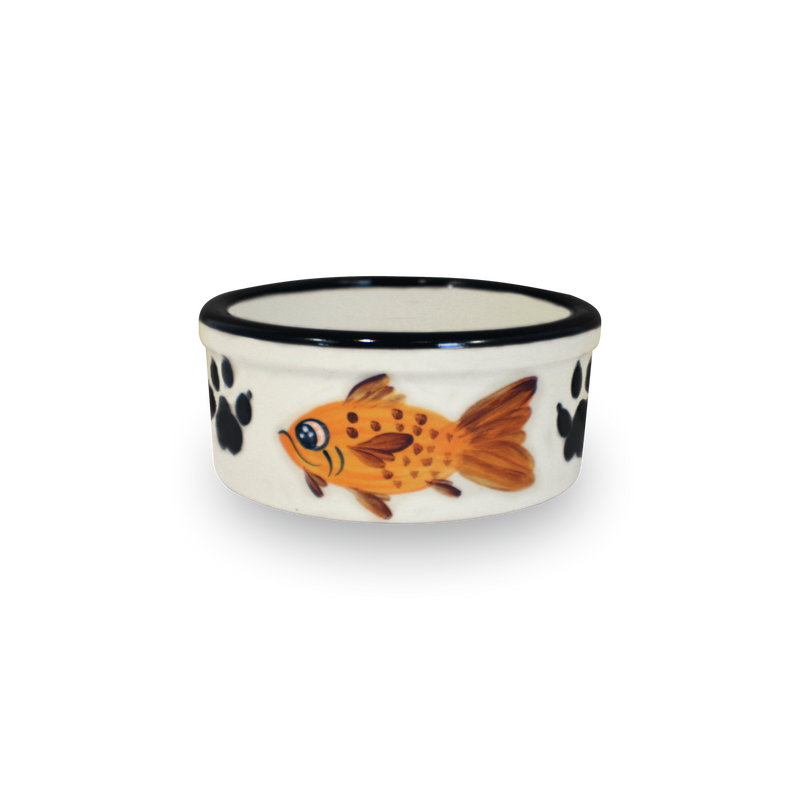 5" Hand-Painted Kitty Bowl [Front View]