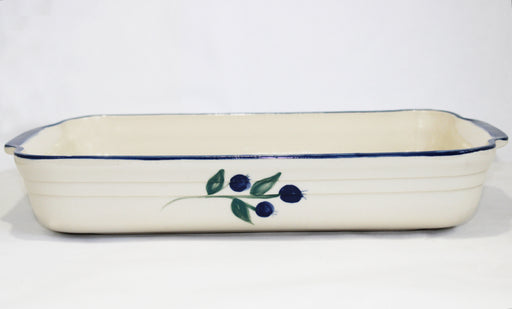 Wild Blueberry Pattern ~ Rectangular Baker