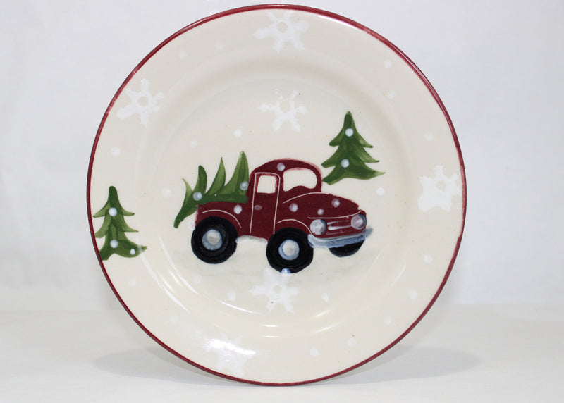 Red Truck Pattern ~ Dessert Plate