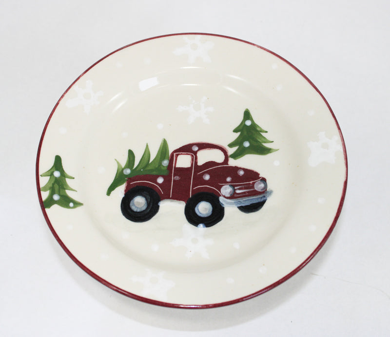 Red Truck Pattern ~ Dessert Plate