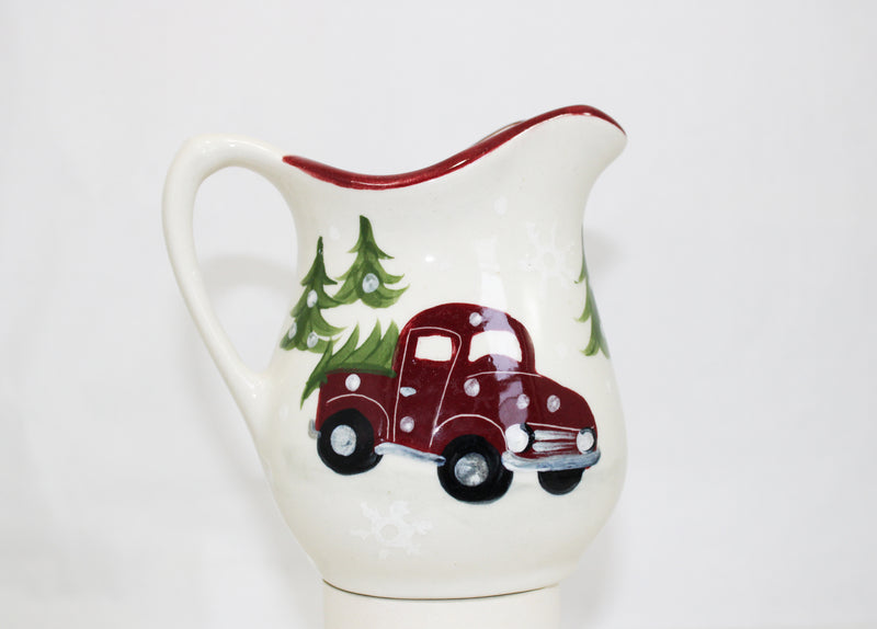 Red Truck Pattern ~ Fancy Pitcher