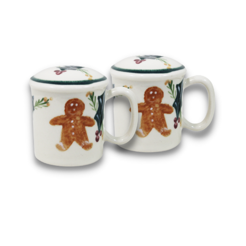 Gingerbread Pattern ~ Salt & Pepper Shakers