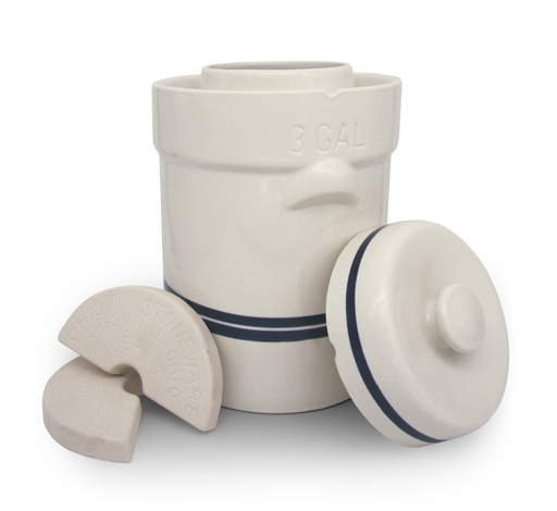 3 Gallon Water Seal Fermentation Crock ~ Starter Kit [Boxed]