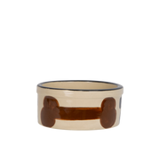Small Hand-Painted Dog Bowl - side view