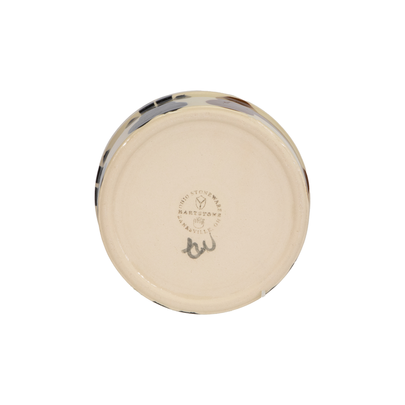 Small Hand-Painted Dog Bowl - bottom view