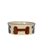 Medium Hand-Painted Dog Bowl - side view