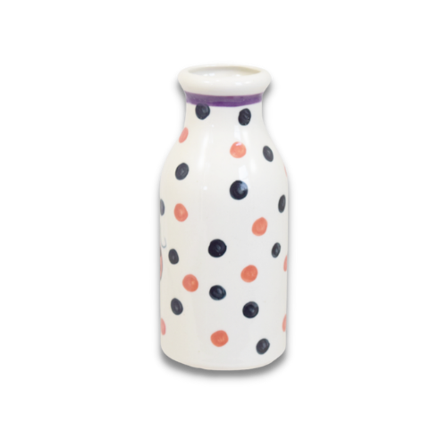 Polka Dot Pumpkin Pattern ~ Milk Bottle