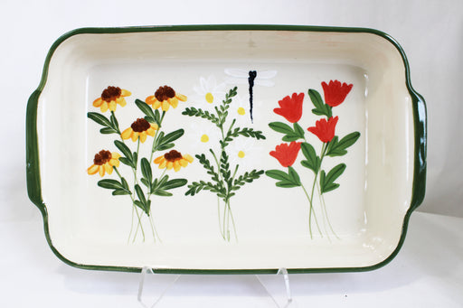 Summer Garden Pattern ~ Rectangular Baker