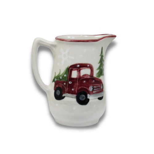 Red Truck Pattern ~ 10 Ounce Creamer