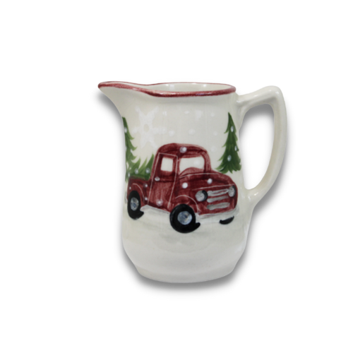 Red Truck Pattern ~ 10 Ounce Creamer