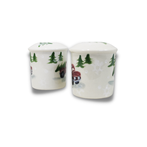 Red Truck Pattern ~ Salt & Pepper Shakers