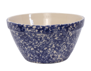 Shoulder Bowl ~ 10" Blue  Sponge Pressed