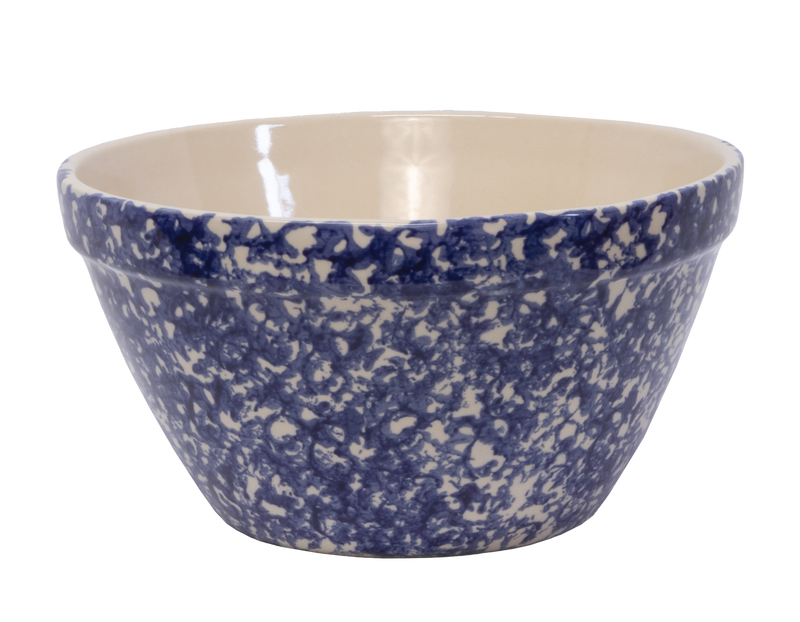 Shoulder Bowl ~ 10" Blue  Sponge Pressed