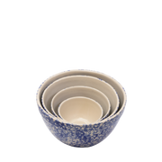 Shoulder Bowl ~ 6" Blue  Sponge Pressed