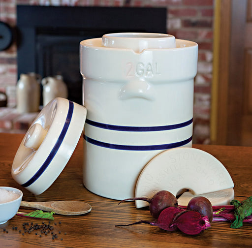 2 Gallon Water Seal Fermentation Crock Starter Kit